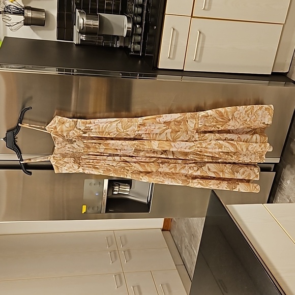 💕ZIMMERMANN💕 Moonshine Andie Tie Front Linen Maxi Dress ~ Sepia Floral Print 2 - Picture 13 of 16